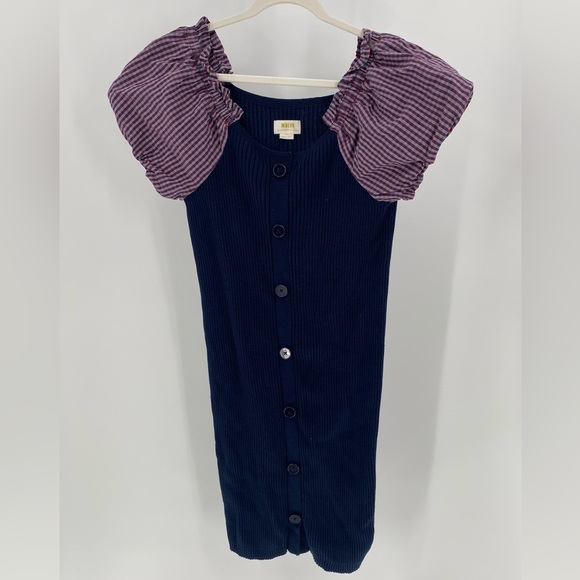 ANTHROPOLOGIE - MAEVE - Rib Knit Sweater Dress - Navy - Picture 6 of 11